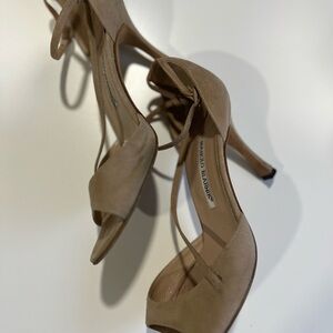 Manolo Blahnik Suede Sandle Heel